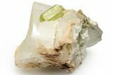 Yellow Apatite Crystal In Calcite - Morocco #221023-1